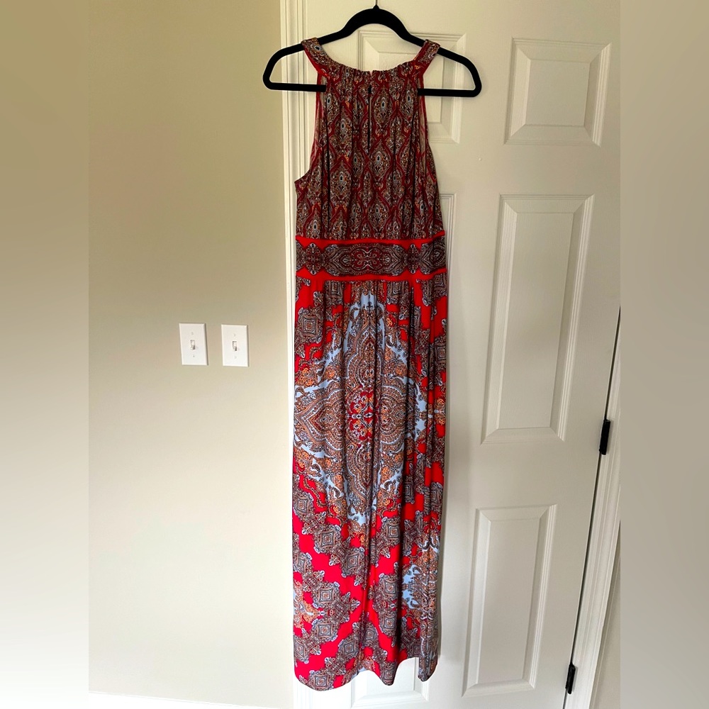 High neck maxi dress